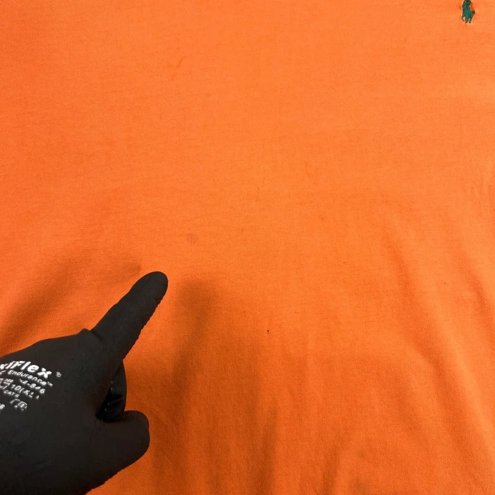 Polo Ralph Lauren Pony Logo T-Shirt Mens 2XL Orange Short Sleeve Crewneck Tee